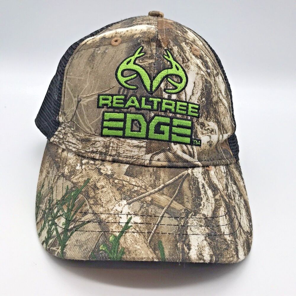 Realtree Edge Camo Baseball Cap Snapback Mesh Trucker Hunting Fishing Dad Hat